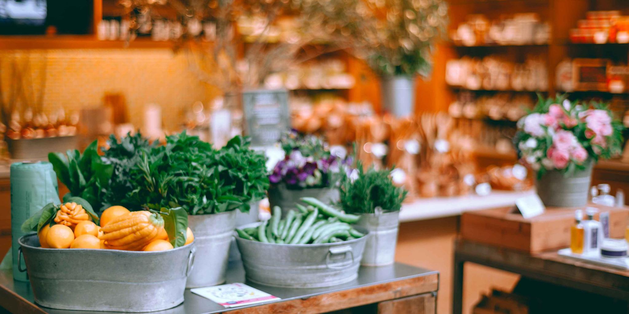 Grocery items on a table