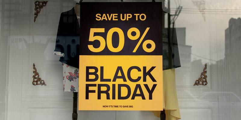 A store displaying BFCM sale