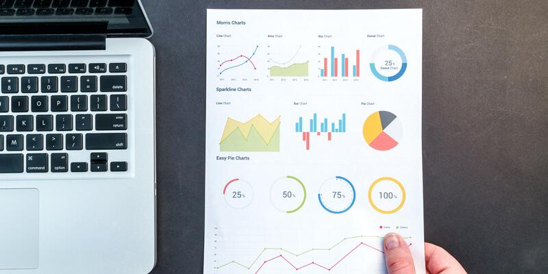 Man looking into analytics