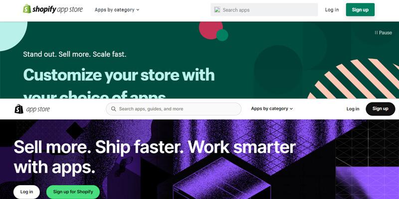 Shopify App Store Design Comparison