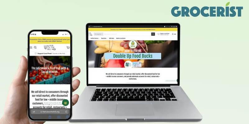 Grocerist app on phone and laptop