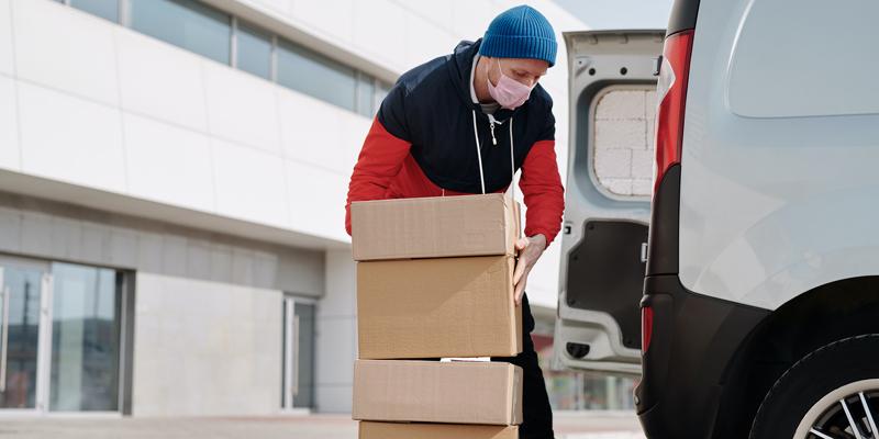 Man working for logistics