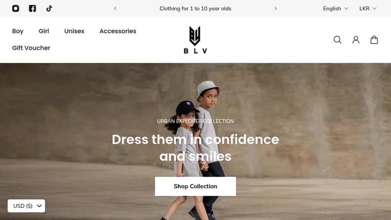 Believe Threads | Kids Clothing Ecommerce Website
