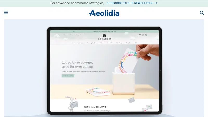 E. Frances Paper: custom Shopify web design