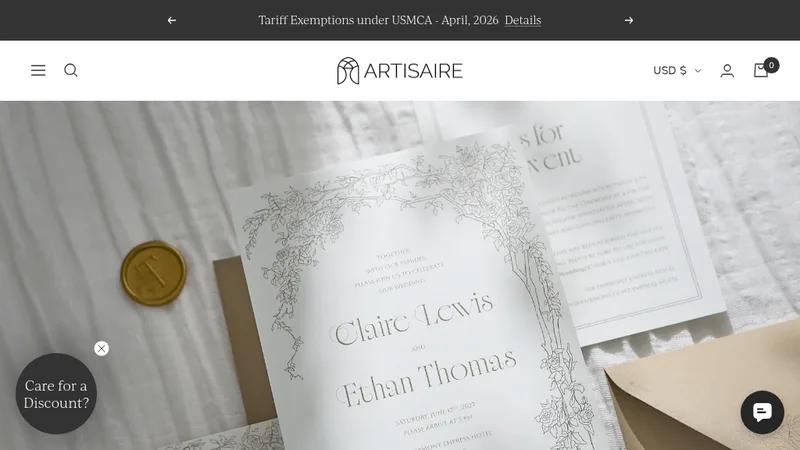 Artisaire Website Development