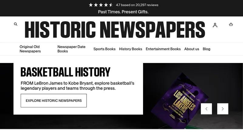 Wordpress to Shopify migration for Historic Newspapers