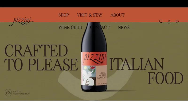 Pizzini Wines - Shopify Redesign and Theme Customisation