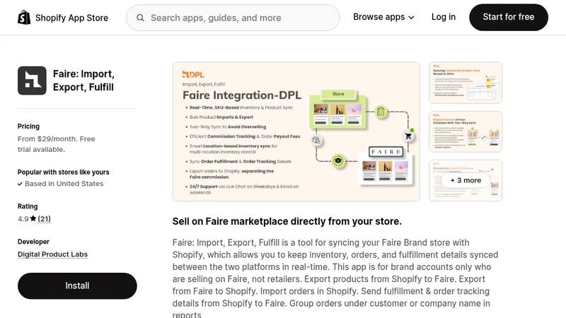 Faire Integration & Sync