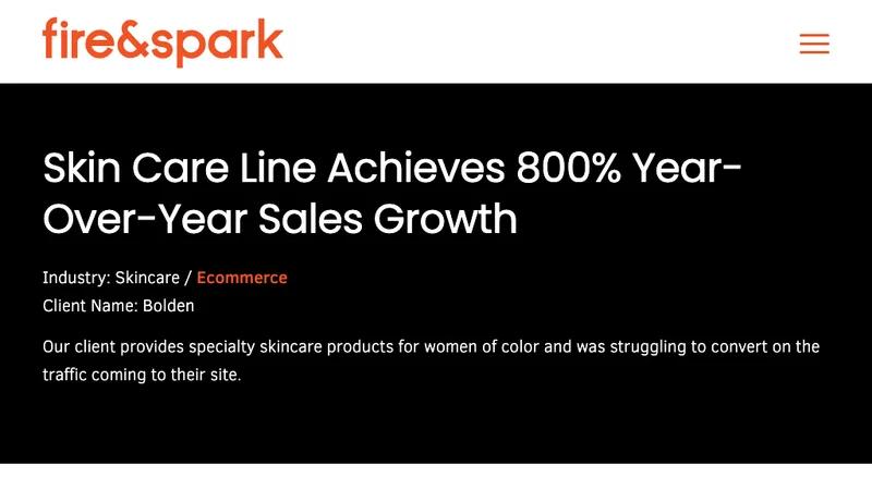 Skin Care Line Achieves 800% Year-Over-Year Sales Growth