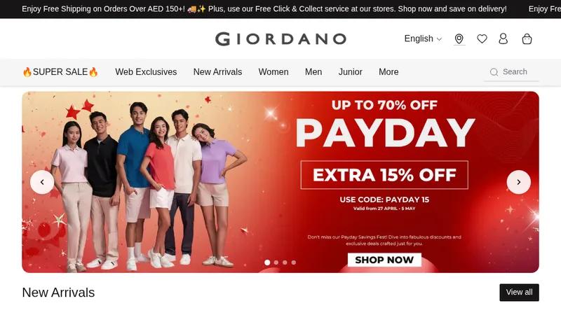 Giordano UAE Custom Development