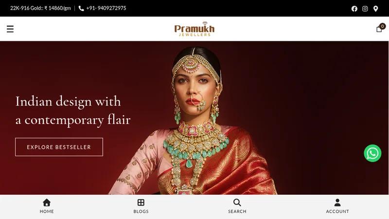 Pramukh Jewellers - Online store for real gold jewellery