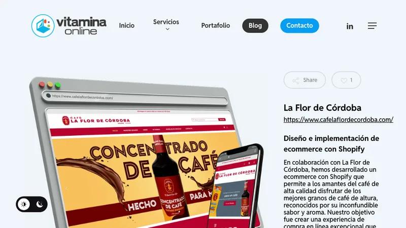 Tienda en Línea para alimentos - La Flor de Cordoba -  B2C