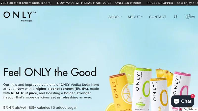 ONLY Beverages: A Modern Redesign for a DTC Brand