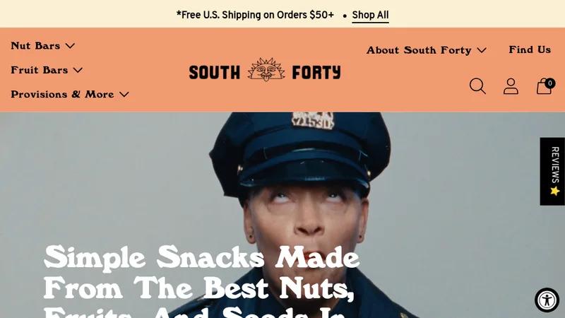 Shopify Rebuild for South 40 Snacks