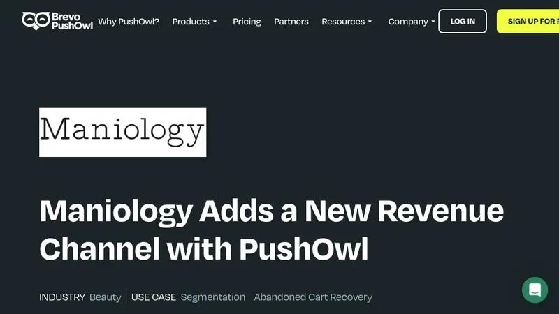 Maniology adds 1.8X revenue with PushOwl as an additional channel