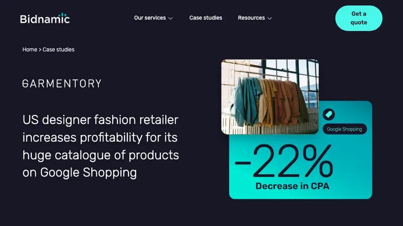 Garmentory increases profits from huge catalogue on Google Shopping