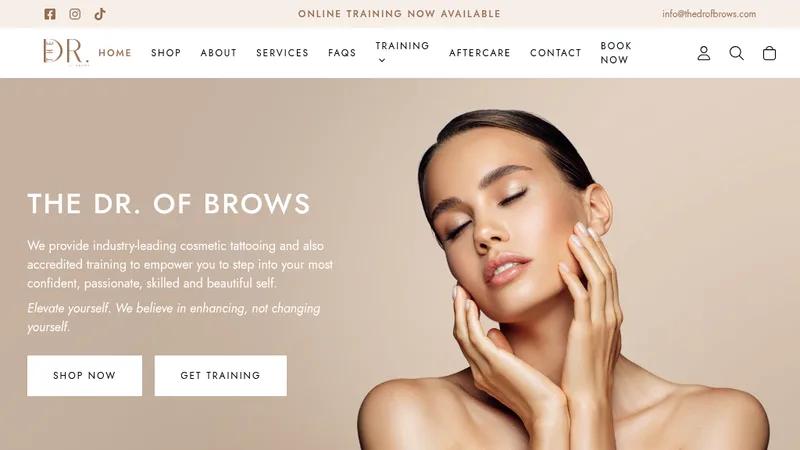 Cosmetic Tattooing Website for The Dr. Of Brows