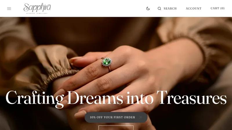 Sapphira Jewellers | Bespoke Jewellery Website