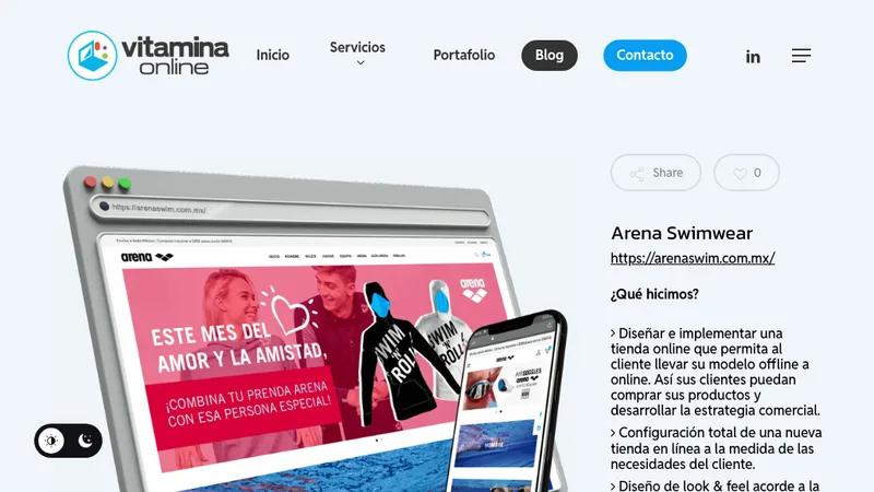 Tienda para Arena Swim México  - Shopify - B2C