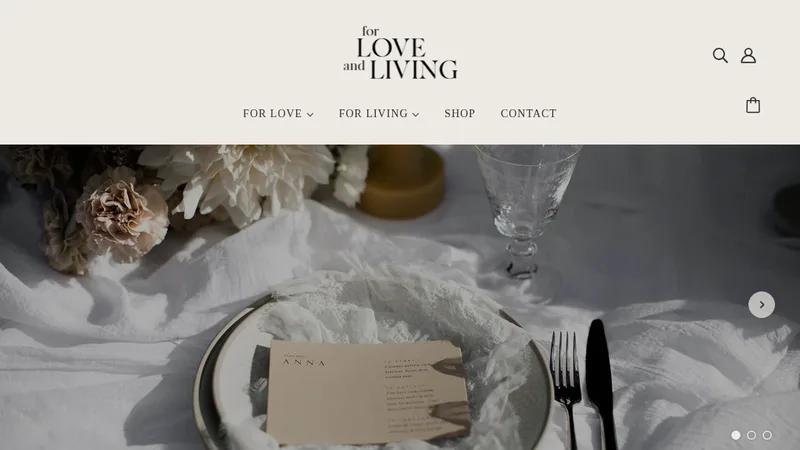 For Love & Living Shopify Redesign