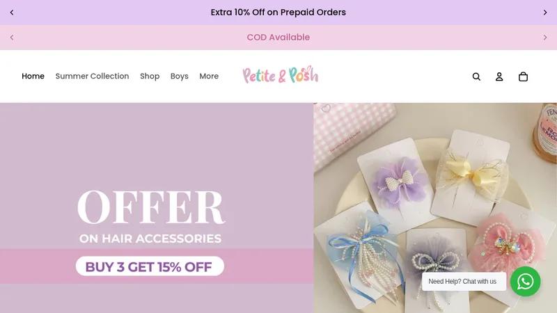 Petite and Posh – Kids Fashion & Lifestyle eCommerce Store