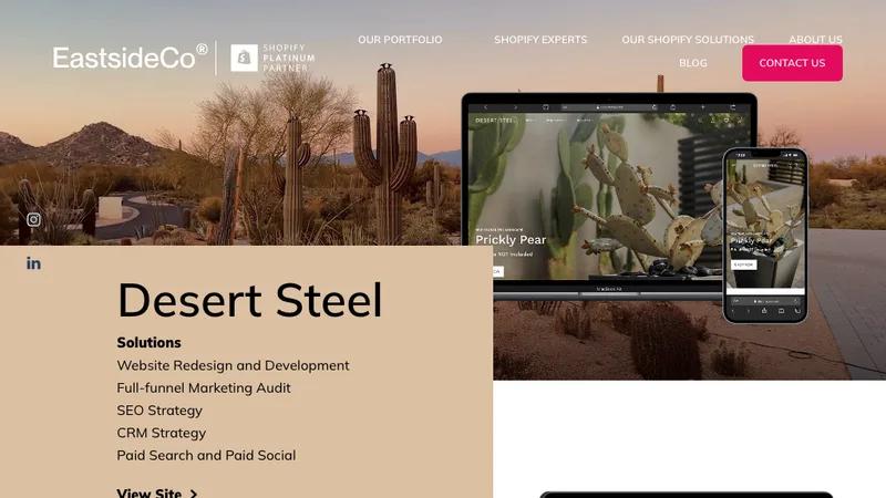 Desert Steel: Shopify Plus Redesign & Development & Ongoing Marketing