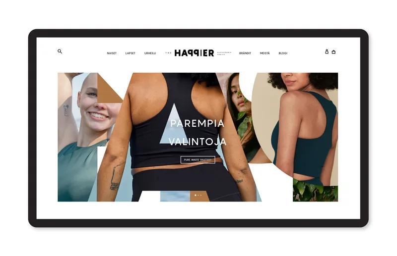 The HAPPIER | Logo and Visual identity | eCommerce store