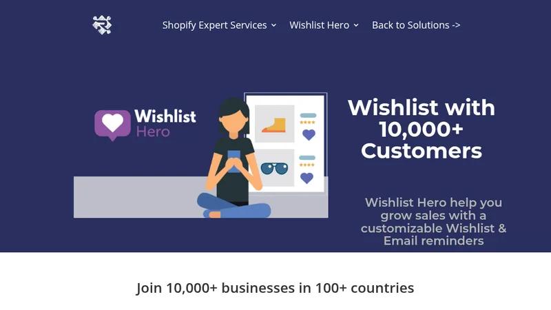 Top rated Shopify App - Wishlist Hero