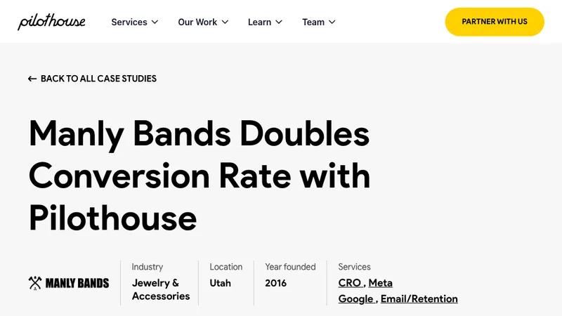 Manly Bands Doubles Conversion Rate with Pilothouse CRO