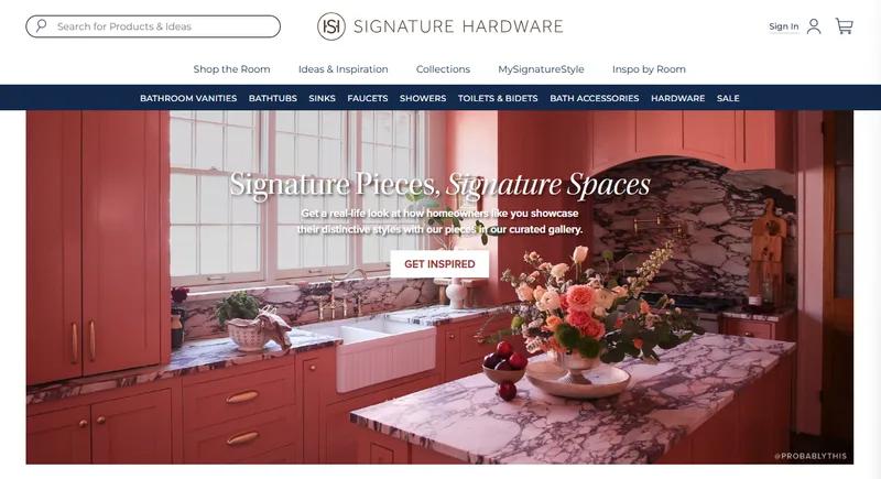 Signature Hardware SAW 80K new visitors on their website $54K revenue