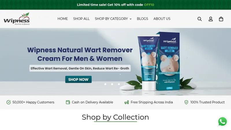 Wipness – Personal Care & Wellness eCommerce Website