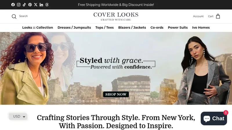 Coverlooks Shopify Website Development