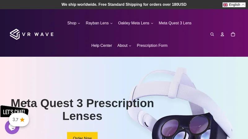 VR Wave -Lense Shopify store