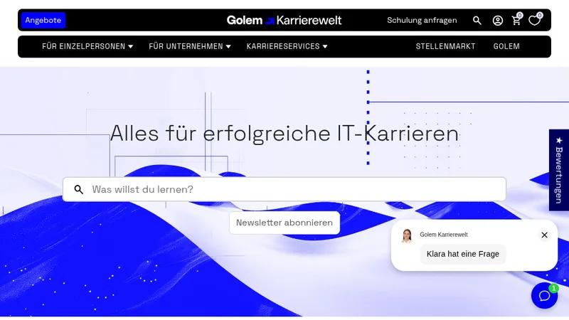 Golem Karrierewelt: Shopify E-Learning Marketplace for IT Professional