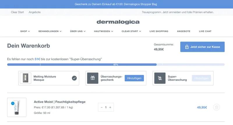 Shopify-Plus Theme-Update für Dermalogica