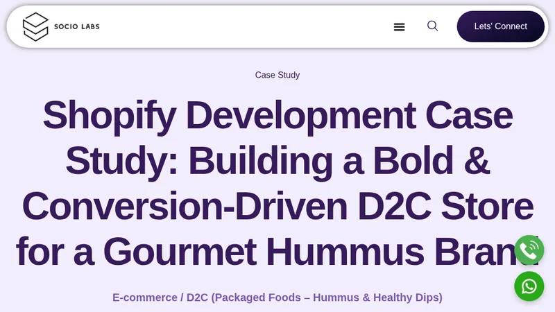 Building a Bold & Conversion-Driven D2C Store for a Gourmet Hummus
