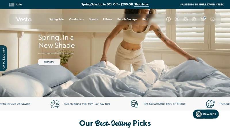 Custom Shopify Plus Store Development for Vesta Sleep