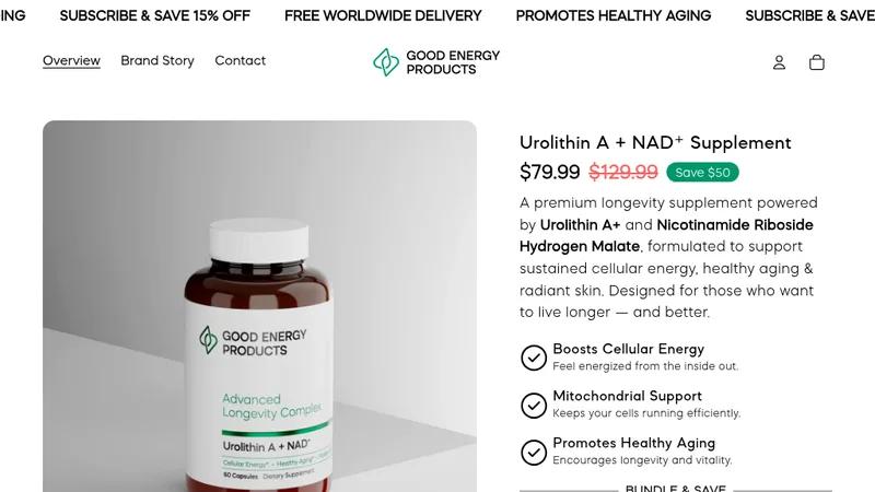 The Good Energy Products - Website Design & Set Up
