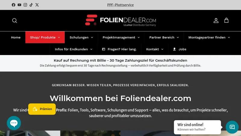 Foliendealer - Shopify Store & App Customization