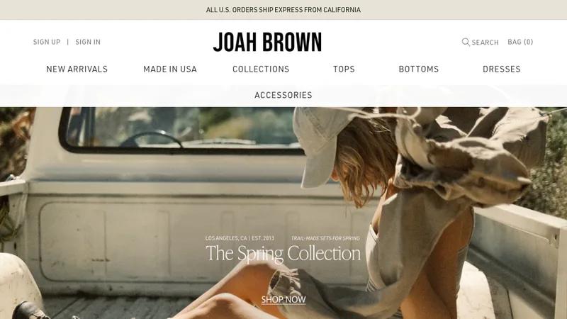 Joah Brown - Clothing and Fashion Shopify Plus Store Redesign