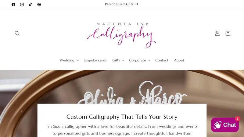 Magenta Ink Callirgaphy | Calligraphy Artist in Scotland