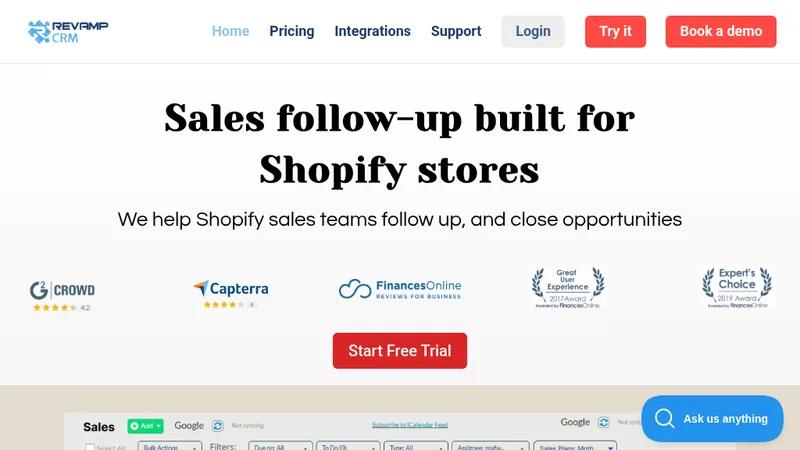 Top rated CRM for Shopify