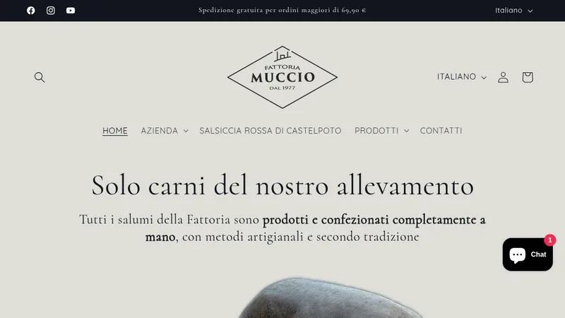 Sviluppo sito web Shopify Fattoria Muccio, carni e salumi