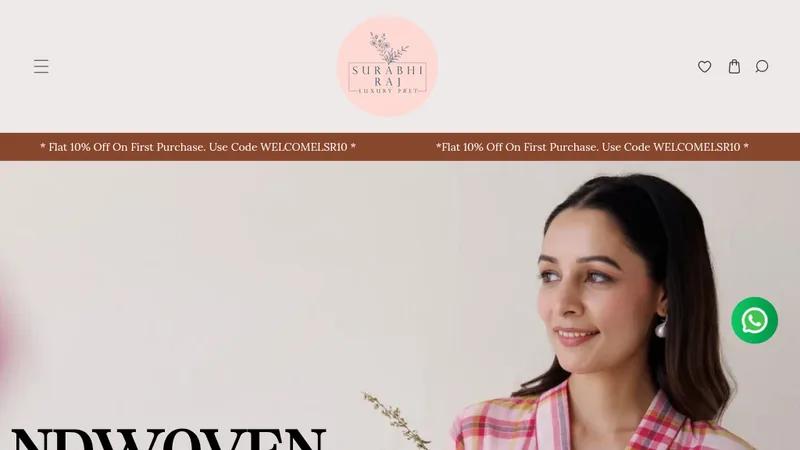 Label Surabhi Raj is a women's wear label based in India.