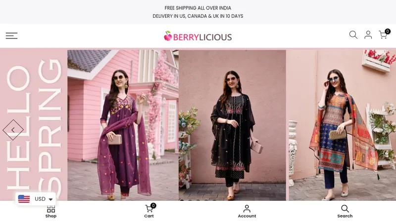 Berrylicious Clothing - Shopify Website Development