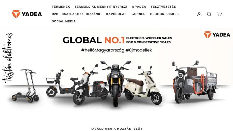 Yadea - elektromos motorok Magyarországon