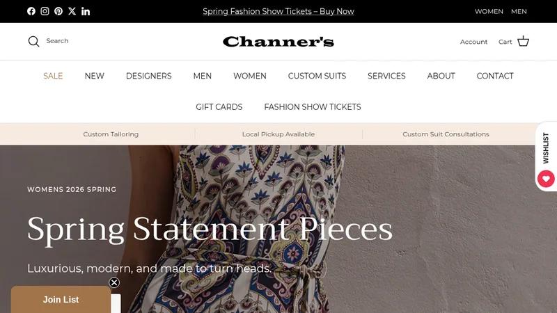 Channer's - Ontario's Premier High Fashion Retailer