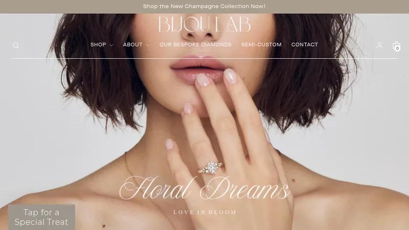Engagement Ring and Lab Diamond Jewelry Website Design