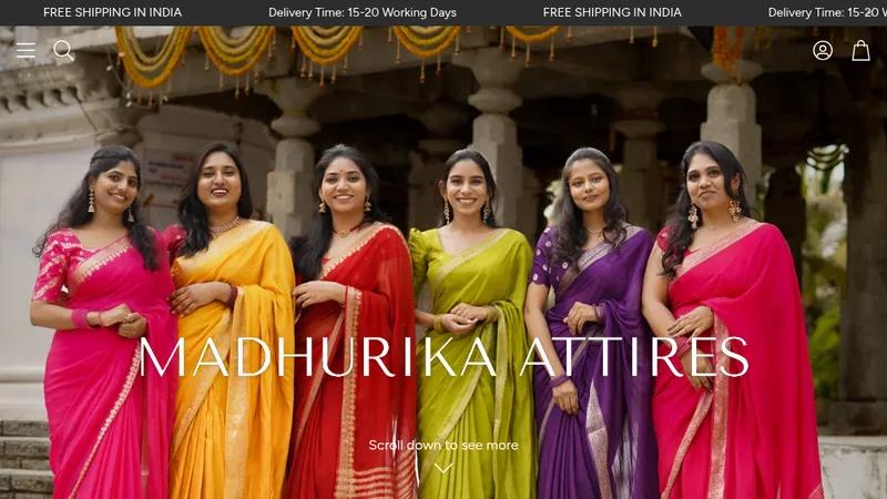 Madhurika Attires — Saree Brand Shopify Launch