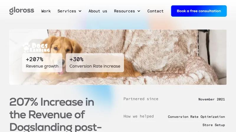 DogsLanding - 207% Increase in Revenue